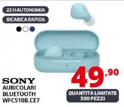 Comet SONY AURICOLARI BLUETOOTH WFC510B.CE7 offerta