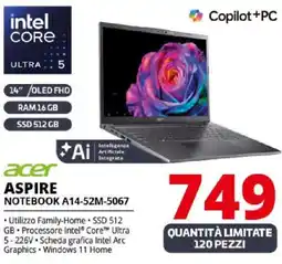 Comet acer ASPIRE NOTEBOOK A14-52M-5067 offerta