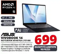 Comet ASUS VIVOBOOK 14 NOTEBOOK M1407KA-LY014W offerta