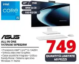 Comet ASUS ALL IN ONE V470VAK-WPE029W offerta