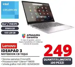 Comet Lenovo IDEAPAD 3 NOTEBOOK CB 15IJL6 offerta