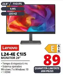 Comet Lenovo L24-4E C115 MONITOR 24" offerta