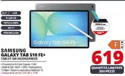 Comet SAMSUNG GALAXY TAB S10 FE+ TABLET SM-X620NZAREUE offerta