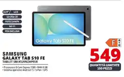 Comet SAMSUNG GALAXY TAB S10 FE TABLET SM-X520NZAPEUE offerta