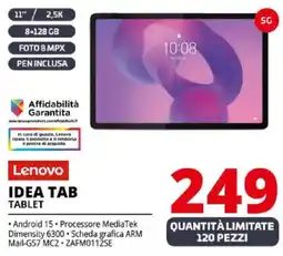 Comet Lenovo IDEA TAB TABLET offerta