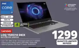 Comet Lenovo LOQ 15IRX10 DKIX NOTEBOOK GAMING offerta
