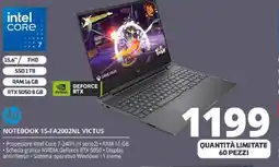 Comet hp NOTEBOOK 15-FA2002NL VICTUS offerta