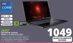 Comet acer NOTEBOOK GAMING NITRO V 15 ANV15-51-7025 offerta