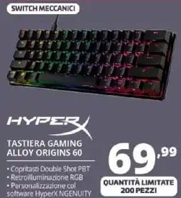 Comet HYPER TASTIERA GAMING 99 ALLOY ORIGINS 60 offerta