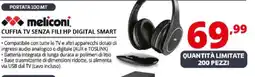 Comet meliconi CUFFIA TV SENZA FILI HP DIGITAL SMART offerta