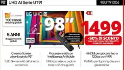 Comet LG 98" UHD AI Serie UT91 offerta