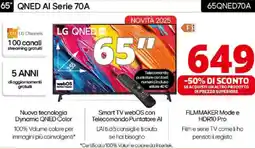 Comet LG 65" QNED AI Serie 70A offerta