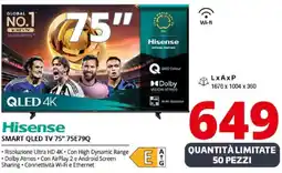 Comet Hisense SMART QLED TV 75" 75E79Q offerta