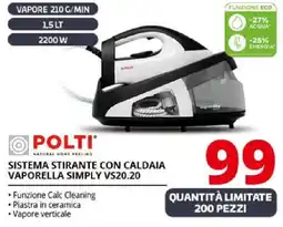 Comet POLTI SISTEMA STIRANTE CON CALDAIA VAPORELLA SIMPLY VS20.20 offerta