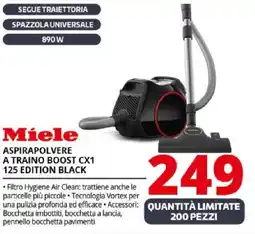 Comet Miele ASPIRAPOLVERE A TRAINO BOOST CX1 125 EDITION BLACK offerta