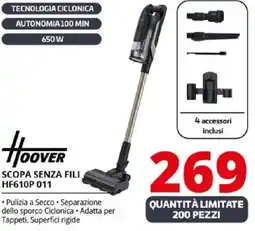 Comet Hoover SCOPA SENZA FILI HF610P 011 offerta