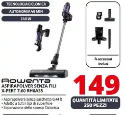 Comet ROWENTA ASPIRAPOLVER SENZA FILI X-PERT 7.60 RH6A35 offerta
