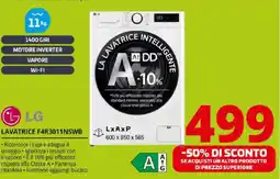 Comet LG LAVATRICE F4R3011NSWB offerta