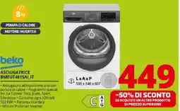 Comet beko ASCIUGATRICE BMEUT481SAI_IT offerta