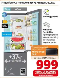 Comet SAMSUNG Frigorifero Combinato First 75 AI RB50DG602ES9 offerta