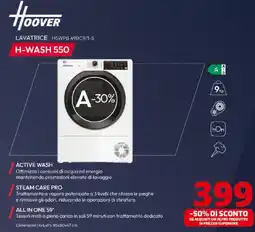 Comet HOOVER LAVATRICE H5WPB 49BC9/1-S H-WASH 550 offerta