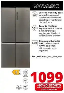 Comet Haier FRIGORIFERO CUBE 90 SERIE 5 HCR5919ENMM offerta