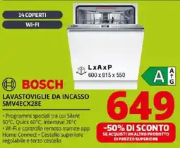 Comet BOSCH LAVASTOVIGLIE DA INCASSO SMV4ECX28E offerta