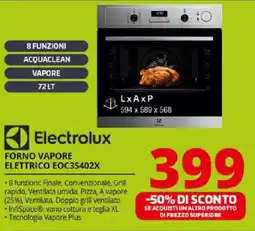 Comet Electrolux FORNO VAPORE ELETTRICO EOC35402X offerta