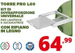 Comet Torre pro L60 kit di sovrapposizione universale per lavatrice e asciugatrice offerta