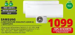 Comet SAMSUNG CLIMATIZZATORE DUALSPLIT LUZON 52 + AJ040TXJ2KG offerta
