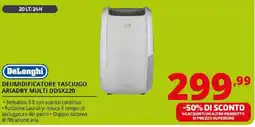 Comet DeLonghi DEUMIDIFICATORE TASCIUGO ARIADRY MULTI DDSX220 offerta