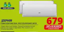 Comet ZEPHIR CLIMATIZZATORE DUAL SPLIT ZDUO9H2WIFI MY25 offerta