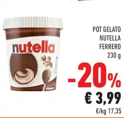 Conad Superstore Pot gelato nutella FERRERO offerta