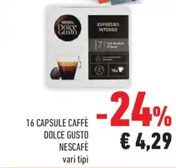Conad Superstore 16 capsule caffè dolce gusto NESCAFÈ offerta