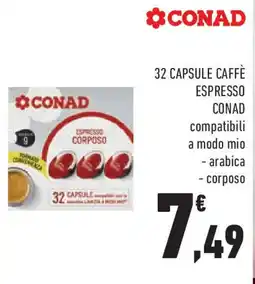 Conad Superstore 32 capsule caffè espresso CONAD offerta