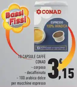 Conad Superstore 10 capsule caffè CONAD offerta