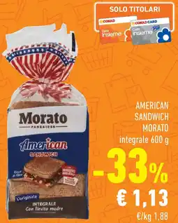 Conad Superstore American sandwich MORATO offerta