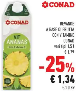 Conad Superstore Bevande a base di frutta con vitamine CONAD offerta