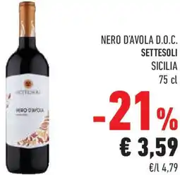 Conad Superstore Nero d'avola d.o.c. settesoli sicilia offerta