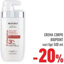 Conad Superstore Crema corpo BIOPOINT offerta