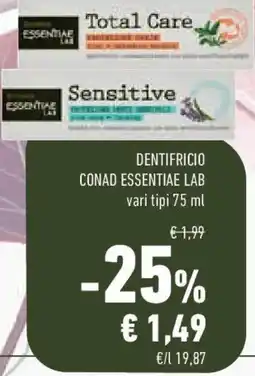 Conad Superstore Dentifricio conad essentiae lab offerta