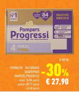 Conad Superstore Pannolini mutandino quadripack pampers progressi offerta