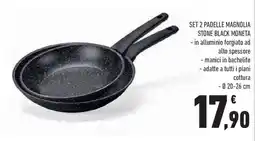 Conad Superstore Set 2 padelle magnolia stone black moneta offerta