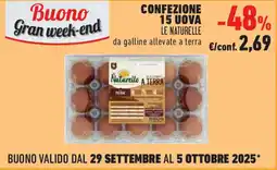 Conad Superstore Confezione 15 uova LE NATURELLE offerta