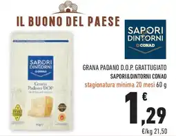 Conad Superstore Grana padano d.o.p. grattugiato SAPORI&DINTORNI CONAD offerta