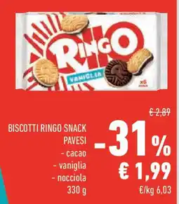 Conad Superstore Biscotti ringo snack PAVESI offerta