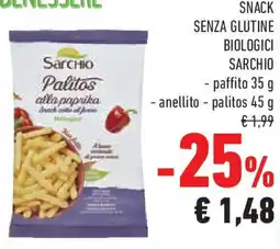 Conad Superstore Snack senza glutine biologici SARCHIO offerta