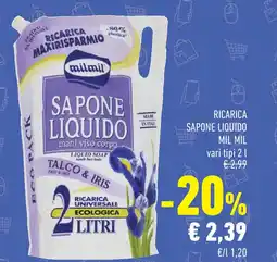Conad Superstore Ricarica sapone liquido MIL MIL offerta