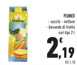 Conad Superstore PFANNER - succhi - nettare - bevande di frutta offerta