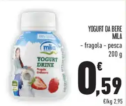 Conad Superstore YOGURT DA BERE MILA - fragola - pesca offerta